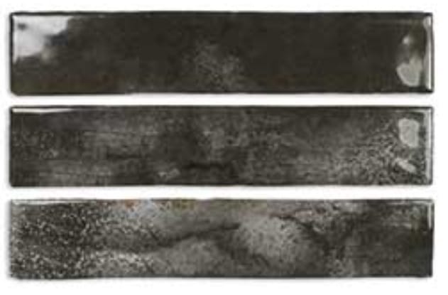 DNA Enamel Настенная керамическая плитка Charcoal 5x25 глазурованный глянцевый