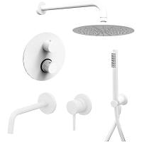 Комплект смесителей Paffoni Light KITLIQ018BO006 белый матовый
