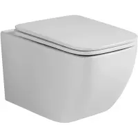 Унитаз подвесной Grossman Thin Rim GR-5603S безободковый, с сиденьем микролифт, белый