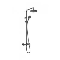 Душевая стойка hansgrohe Vernis Blend 26276670 Showerpipe 200 1jet с термостатом матовый черный