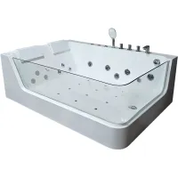 Акриловая ванна Ceruttispa C-495L 170x120 см L, с гидромассажем, белый