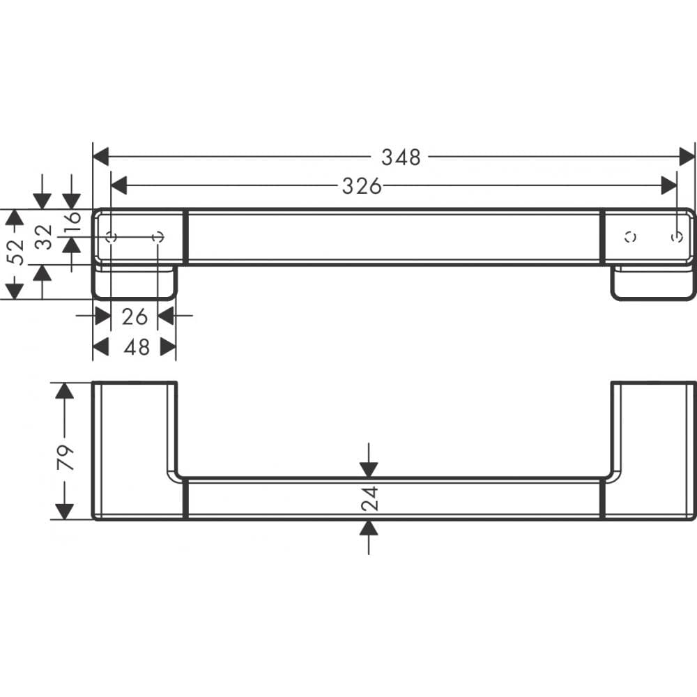 Поручень hansgrohe AddStoris 41744700 матовый белый
