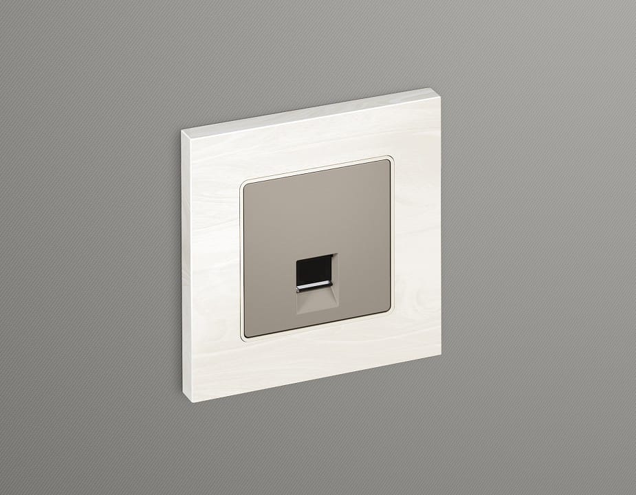 Накладка для розетки RJ-11 или RJ-45 Ambrella Volt ALFA AP3720