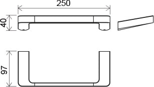 Полотенцедержатель Ravak 10° TD 300.00 X07P324 25 см