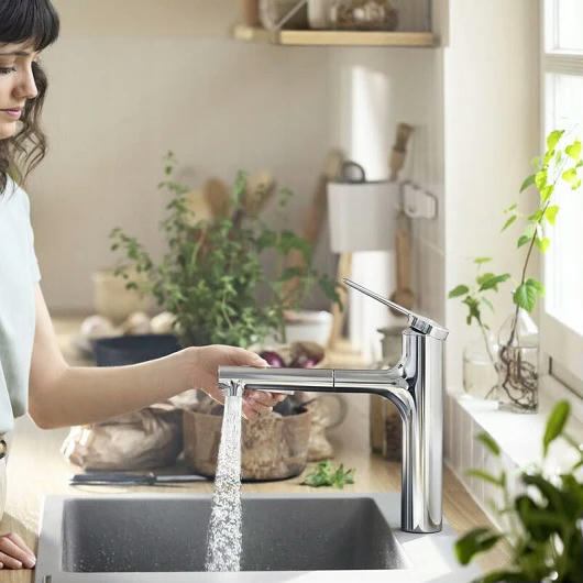 Смеситель для кухни hansgrohe Zesis M33 74801000 с вытяжным душем