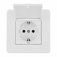Розетка с заземлением и шторкой, с крышкой Arte Milano SET16-1 SET16-1-41-1 white