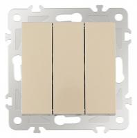 Выключатель трехклавишный без рамки Arte Milano 206 206.30-3.shampan