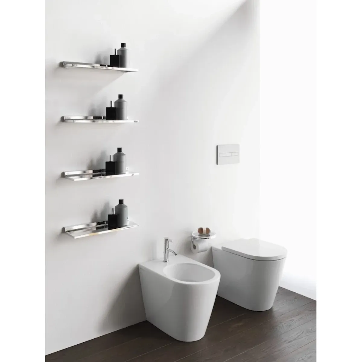 Чаша напольного/приставного безободкового унитаза Laufen Kartell by Laufen 8.2333.6.000.000.1