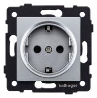 Розетка с заземлением, без рамки Kollinger  REA-002GY