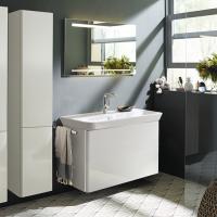 Тумба с раковиной Burgbad Iveo 100 SFEN100F2833G0161C0001*1 белая глянцевая