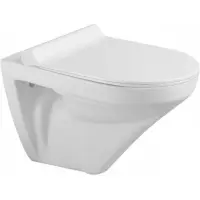 Унитаз подвесной Agger AT06100 безободковый, с сиденьем микролифт, белый глянец