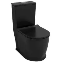 Унитаз-компакт Grossman GR-4492BMS безободковый, с сиденьем микролифт, черный матовый