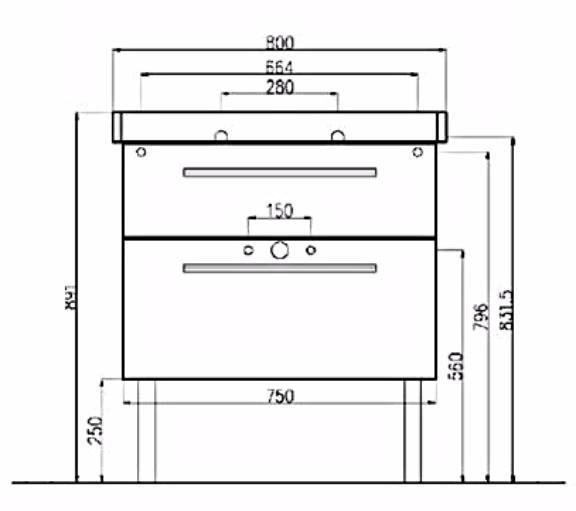 Тумба под раковину Villeroy&Boch 75 2DAY2 A98000E9 light wood