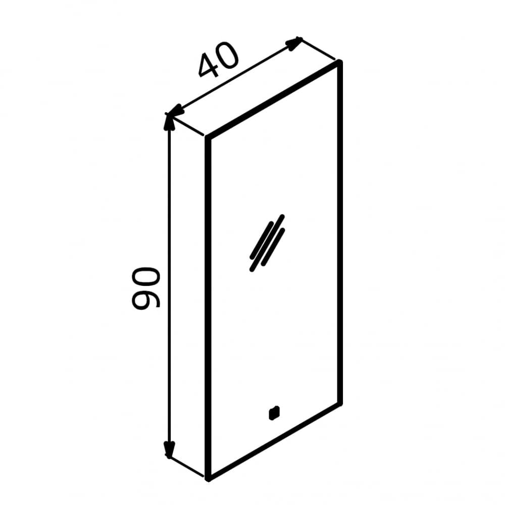 Зеркало Orka Ferla ORK1001B+ 40 3005795 c подсветкой
