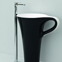 Раковина напольная Artceram Cup OSL004 01 50 70х50х85 см белый/черный