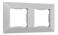 Рамка на 2 поста Arte Milano am-503.03 503.03-2.silver