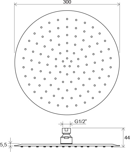 Верхний душ Ravak X07P336