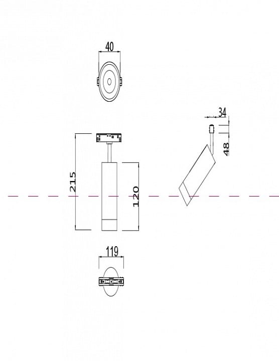 Светильник на штанге Maytoni Technical Фокус TR019-2-7W3K-W