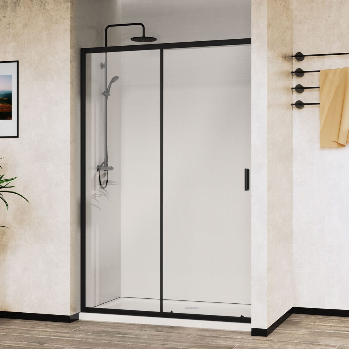 Душевая дверь Vincea City 110 VDS-5CT110CLB черный