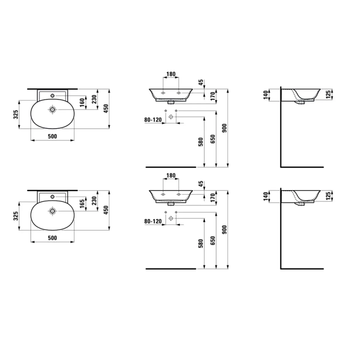 Раковина 50x45 см Laufen New Classic 8.1585.2.000.104.1