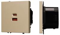 Розетка 2хUSB type A и C без рамки Arlight NOBE 054318(1)