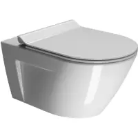 Унитаз подвесной GSI Norm 861511 безободковый, торнадо, белый глянец