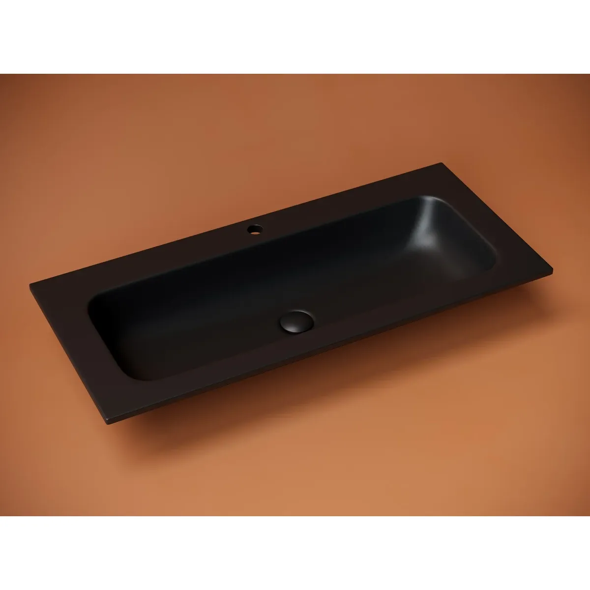 Раковина Ceramica Nova Grace CN7013MB 101x45,7 см, накладная, черный матовый