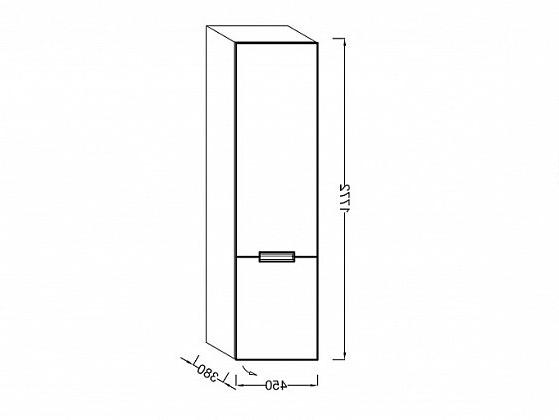 Шкаф-пенал Jacob Delafon Reve 45 EB1141D-G1C Белый Блестящий Лак