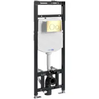 Инсталляция для унитаза WasserKRAFT Alme 15 15TLT.010.ME.PG02 с кнопкой смыва, золотой