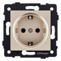 Розетка с заземлением, без рамки Kollinger  REA-002GD