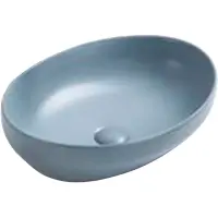 Раковина-чаша CeramaLux 78590MHL 50,2x36,3 см, накладная, голубой матовый