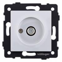 ТВ-розетка и SAT-розетка оконечная без рамки Kollinger  REA-020WH