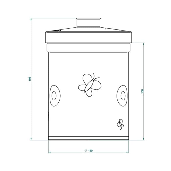 Контейнер THG Capucine vert dcor Platine A7E.A02.4611 белый