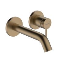 Смеситель для раковины hansgrohe Tecturis S 73350140 с донным клапаном шлифованная бронза