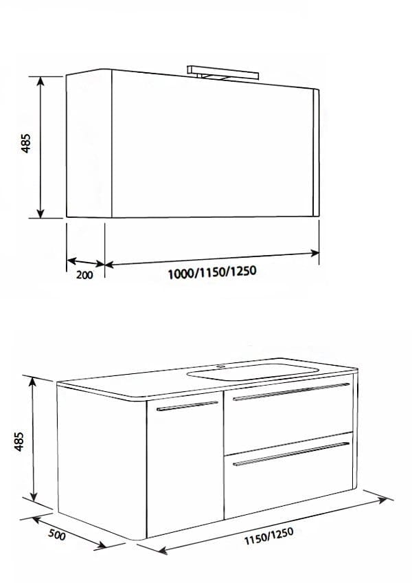 Зеркальный шкаф AM.PM Awe M15MCX1151VF венге фактурный