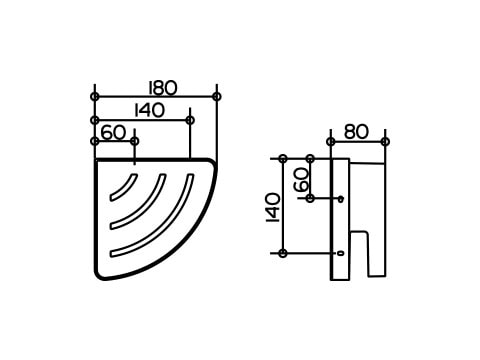Полочка Keuco Moll 12757010001 хром/антрацит