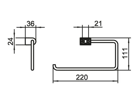 Полотенцедержатель-кольцо Keuco Smart.2 14721010000