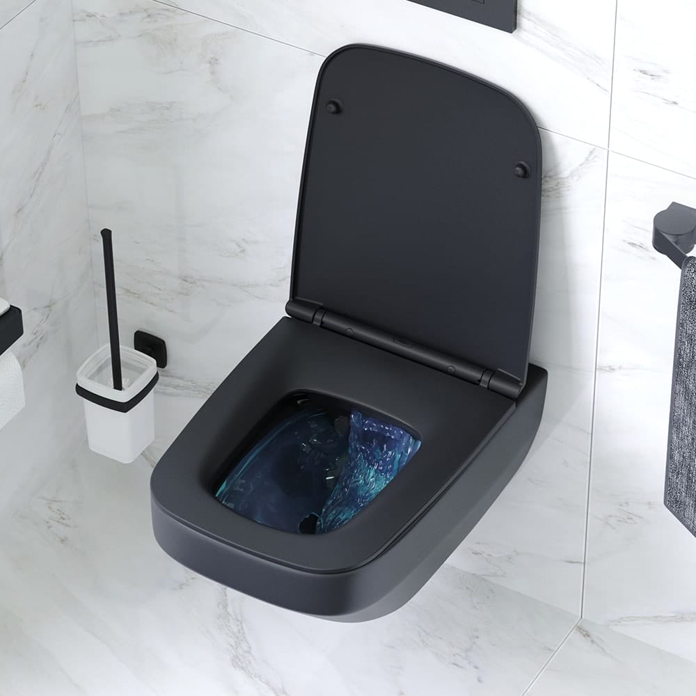 Подвесной унитаз AM.PM Inspire V2.0 C50A1700MBSC черный матовый с сиденьем микролифт