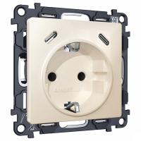 Розетка с заземлением и 2хUSB type C, без рамки Ambrella Volt ALFA MA310510