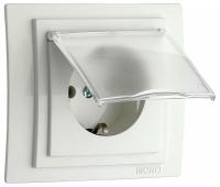 Розетка с заземлением с крышкой Mono Electric Larissa 103-191921-118
