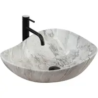 Раковина-чаша Rea Dora REA-U5066 51,5x40 см, накладная, серый мрамор