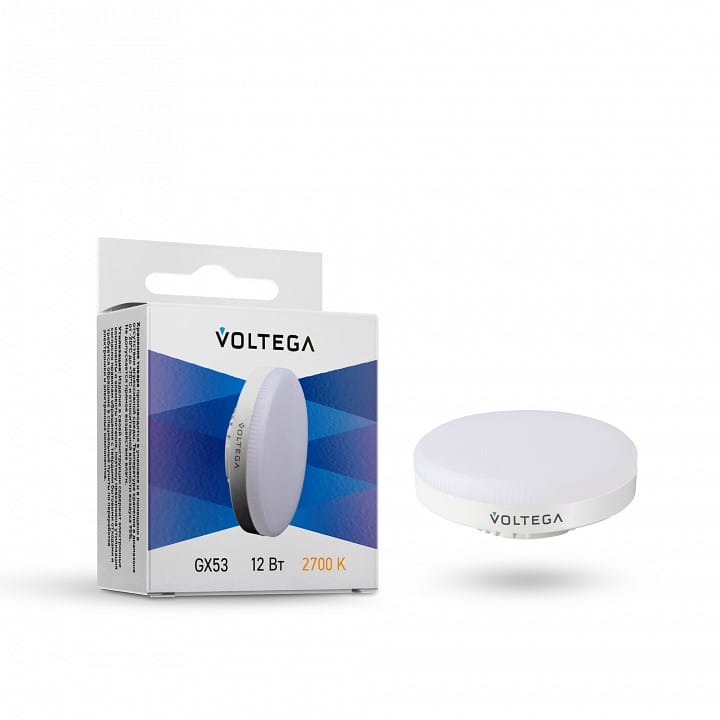 Лампа светодиодная Voltega  GX53 12Вт 2700K 7233