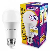 Лампа светодиодная Luminarte E27 20Вт 3000K LSTD-A60-20W3KE27