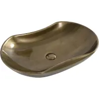 Раковина-чаша CeramaLux D1334H466 66x42 см, накладная, бронза