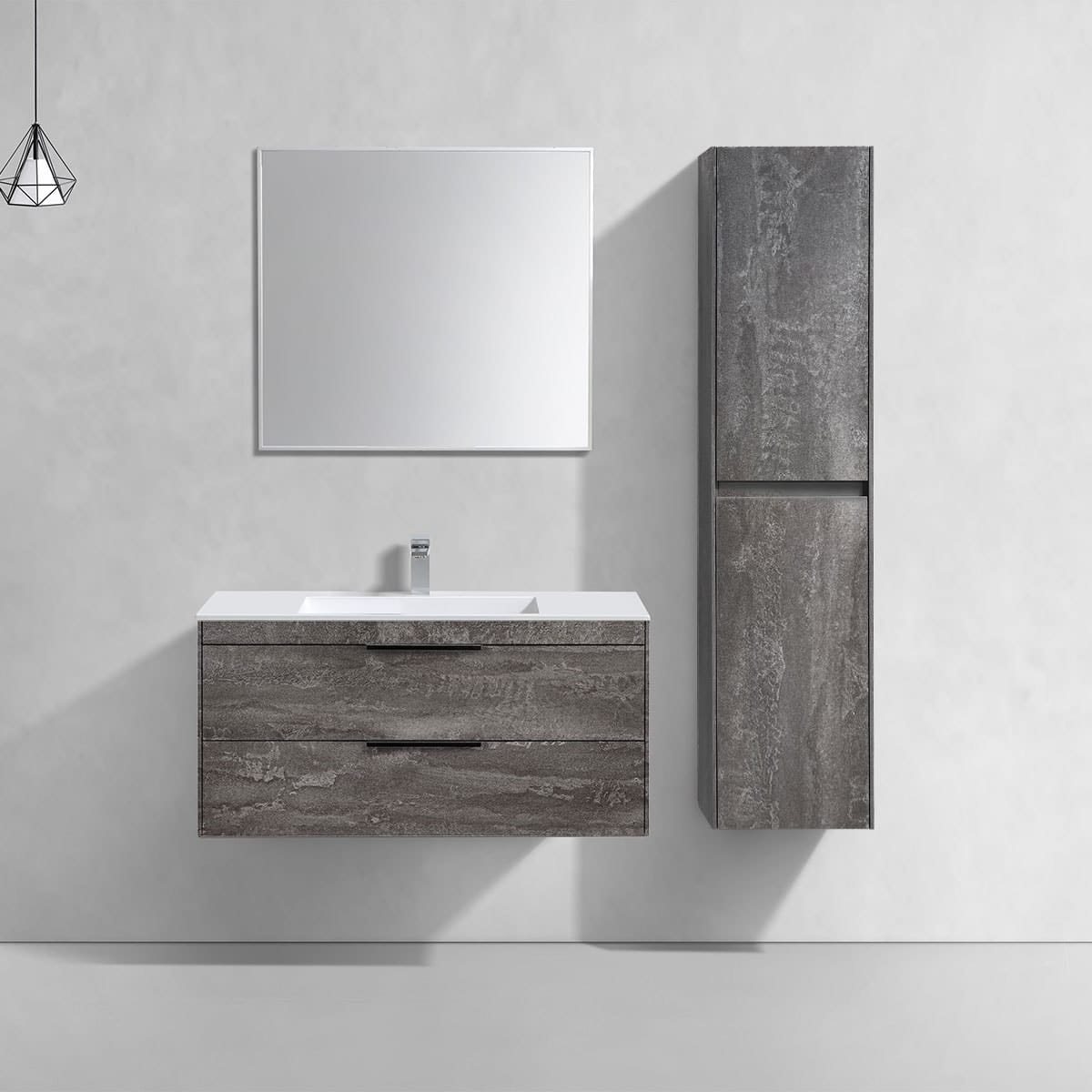 Тумба под раковину Vincea Chiara 2D 100 см VMC-2C2100GS серый