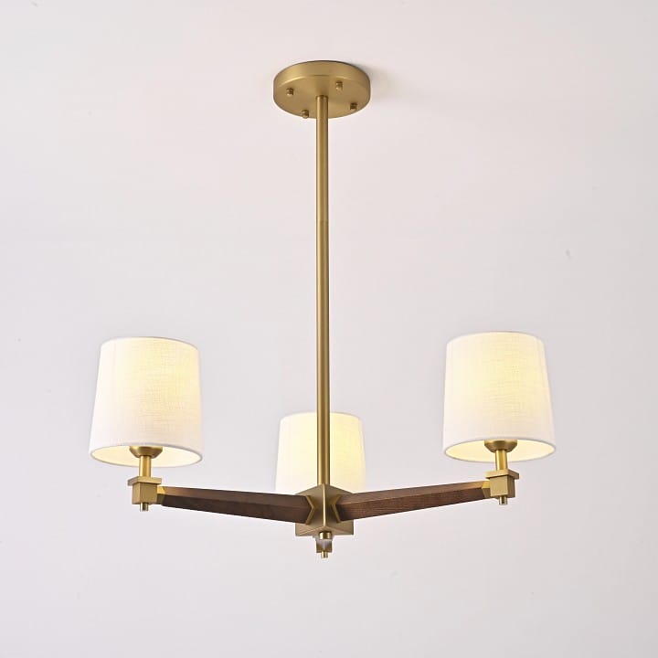 Люстра на штанге Imperiumloft Jorgenson White/Dark wood STAVRA01