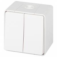 Переключатель двухклавишный Эра Эра Эксперт 11-1506-01