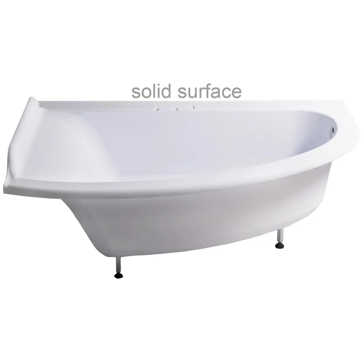 Ванна из литьевого мрамора Astra-Form Анастасия Solid Surface 01010063 182x125 см L, угловая, белый матовый