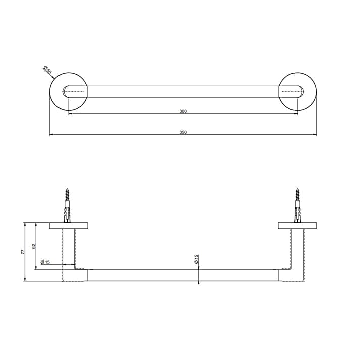 Полотенцедержатель Gessi Tondo 30 см 63697#031