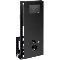 Инсталляция для унитаза WasserKRAFT Glan 66 66TLT.010.ME.BL.MB01 с кнопкой смыва, черный матовый